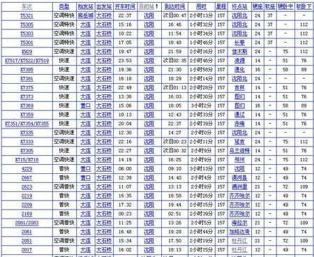 通北站最新列车时刻表，通北站最新列车时刻表详解