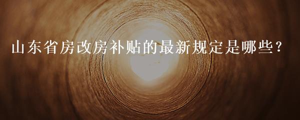 山东省房改房最新文件，山东省房改房最新文件解读